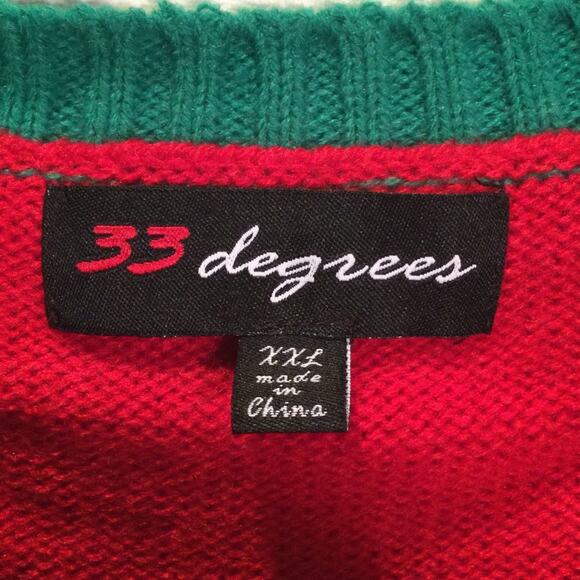 Ugly Christmas Sweater Holiday Cat themed XXL runs a little smaller - Picture 3 of 5